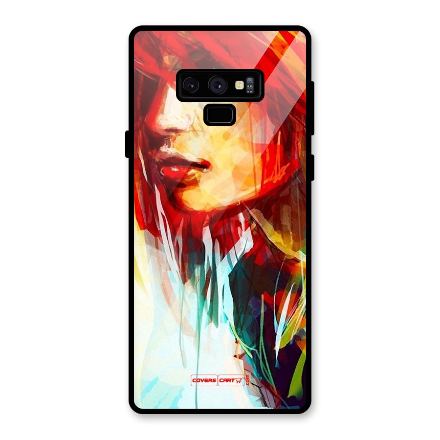 Painted Girl Glass Back Case for Galaxy Note 9