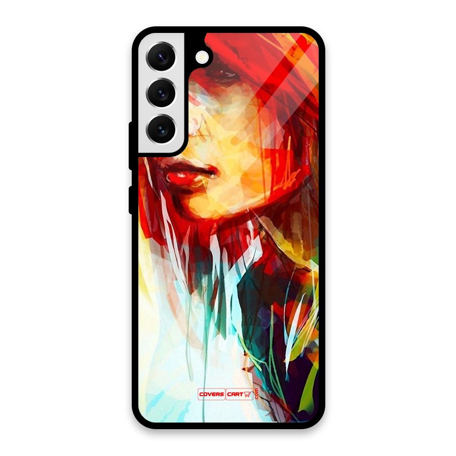 Painted Girl Glass Back Case for Galaxy S22 Plus 5G