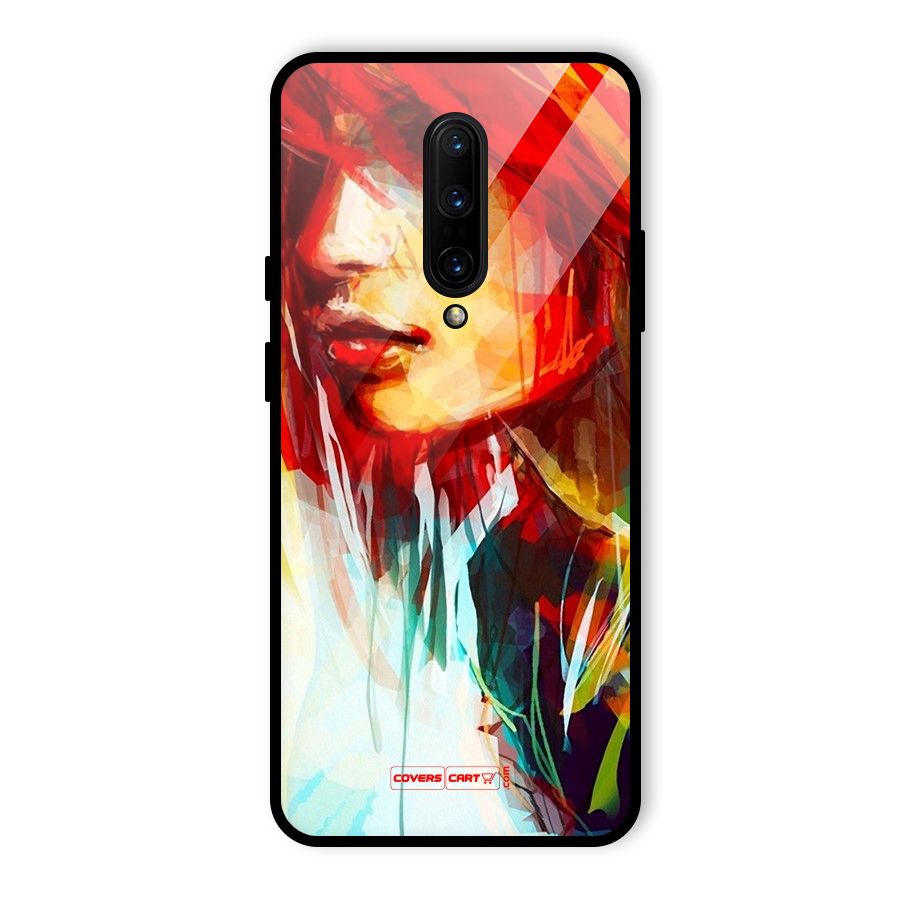 Painted Girl Glass Back Case for OnePlus 7 Pro