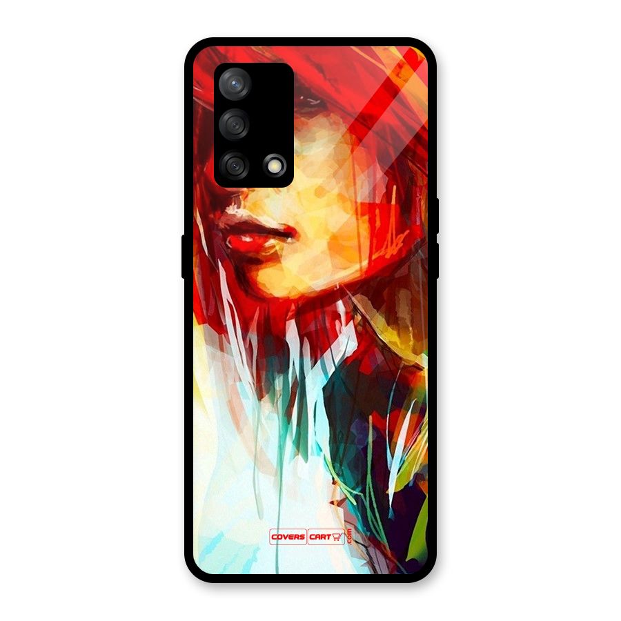 Painted Girl Glass Back Case for Oppo F19