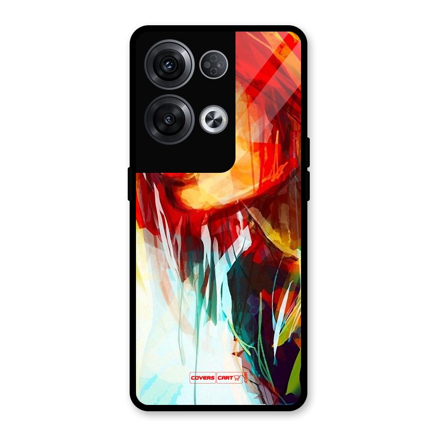 Painted Girl Glass Back Case for Oppo Reno8 Pro 5G