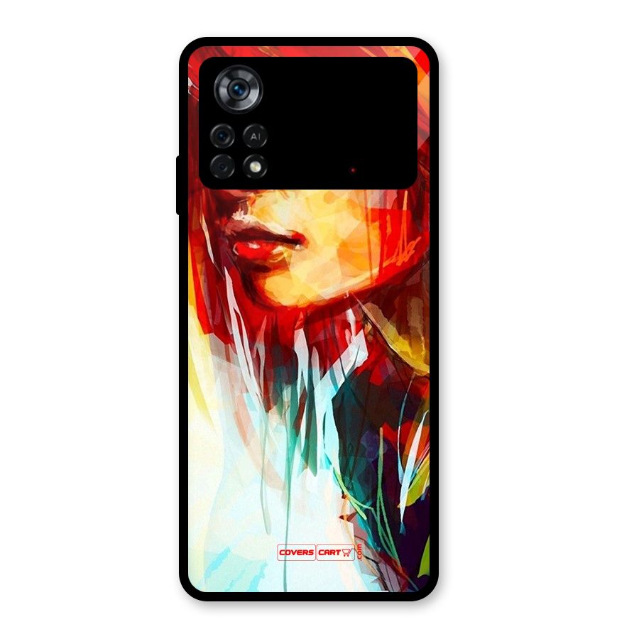 Painted Girl Glass Back Case for Poco X4 Pro 5G