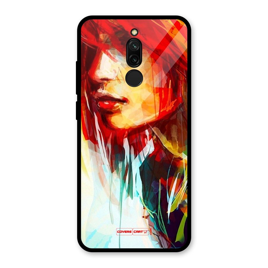 Painted Girl Glass Back Case for Redmi 8