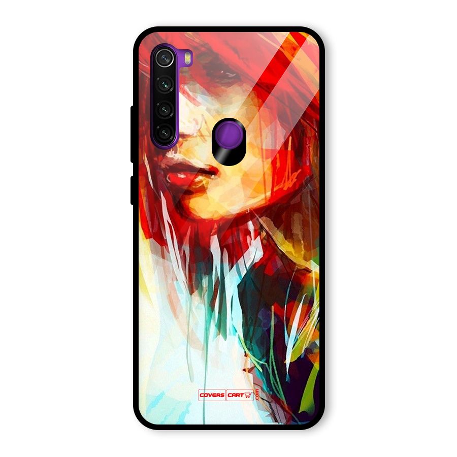 Painted Girl Glass Back Case for Redmi Note 8