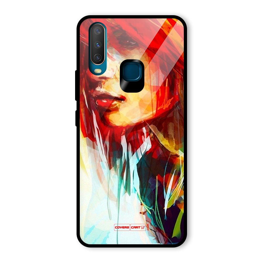 Painted Girl Glass Back Case for Vivo U10