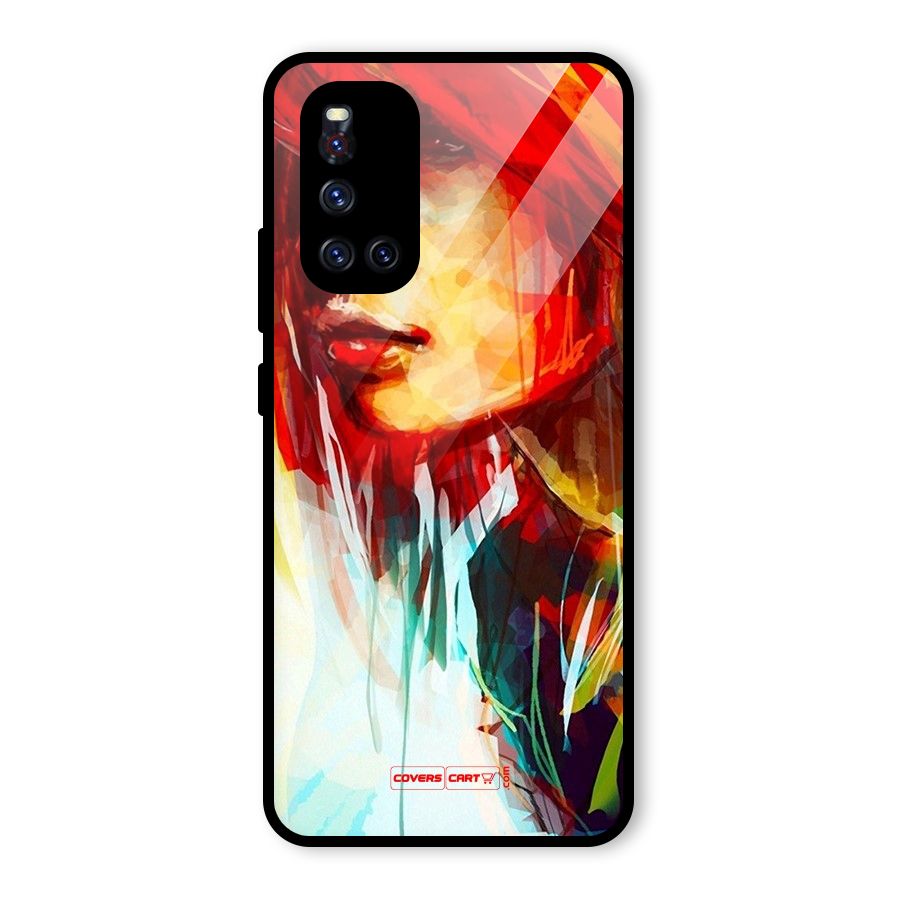 Painted Girl Glass Back Case for Vivo V19