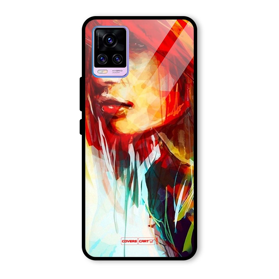 Painted Girl Glass Back Case for Vivo V20 Pro
