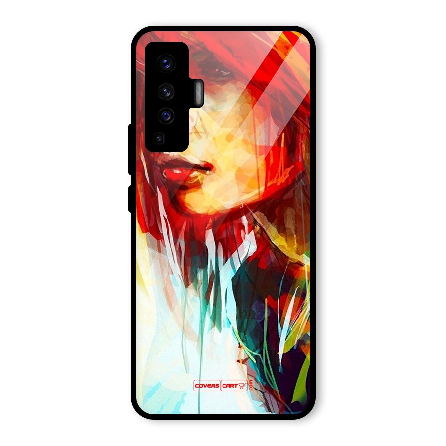 Painted Girl Glass Back Case for Vivo X50