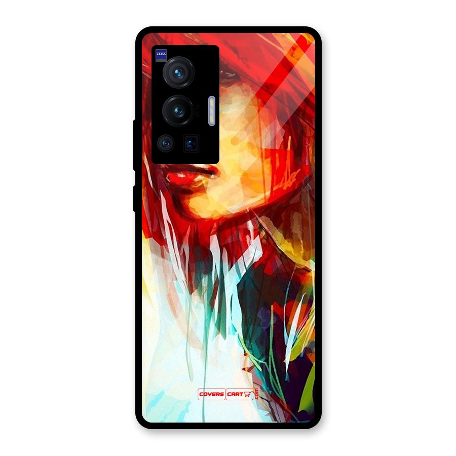 Painted Girl Glass Back Case for Vivo X70 Pro