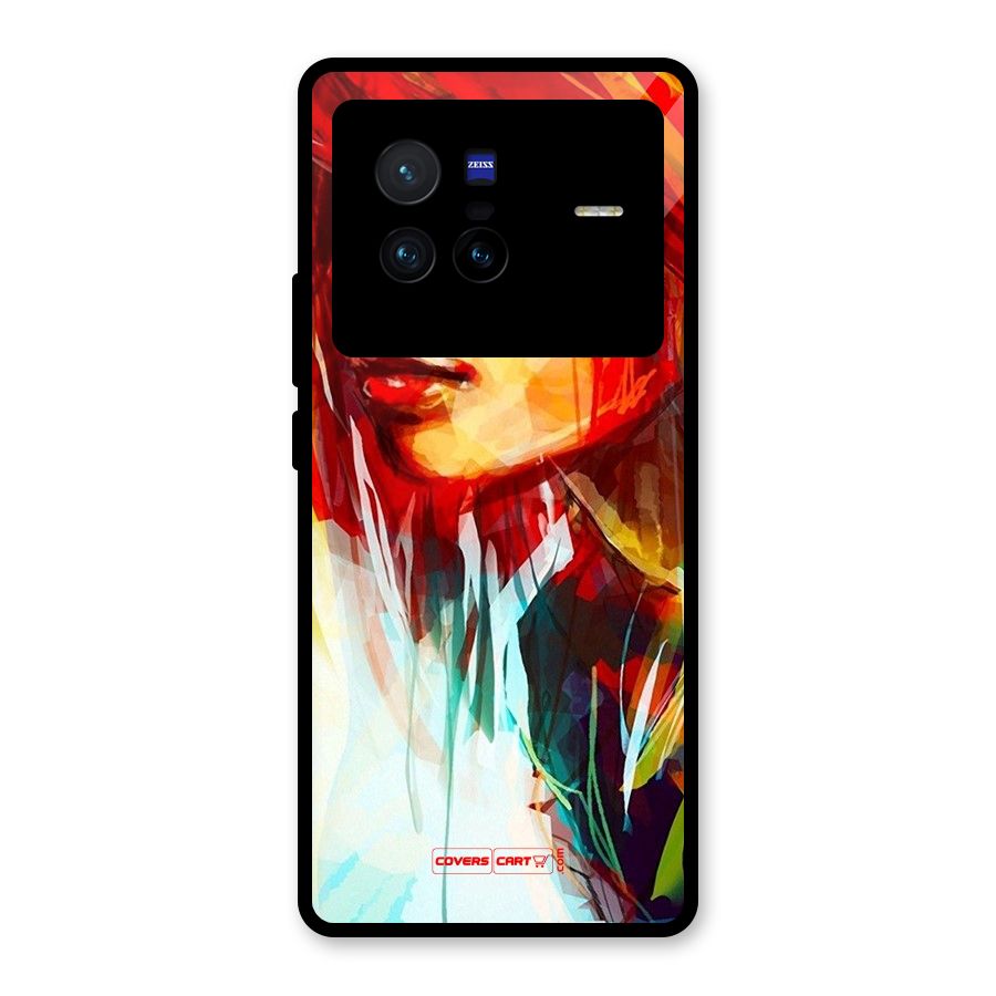 Painted Girl Glass Back Case for Vivo X80