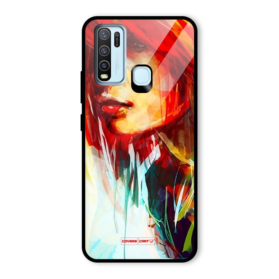 Painted Girl Glass Back Case for Vivo Y50