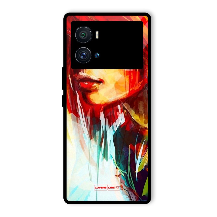 Painted Girl Glass Back Case for Vivo iQOO 9 Pro