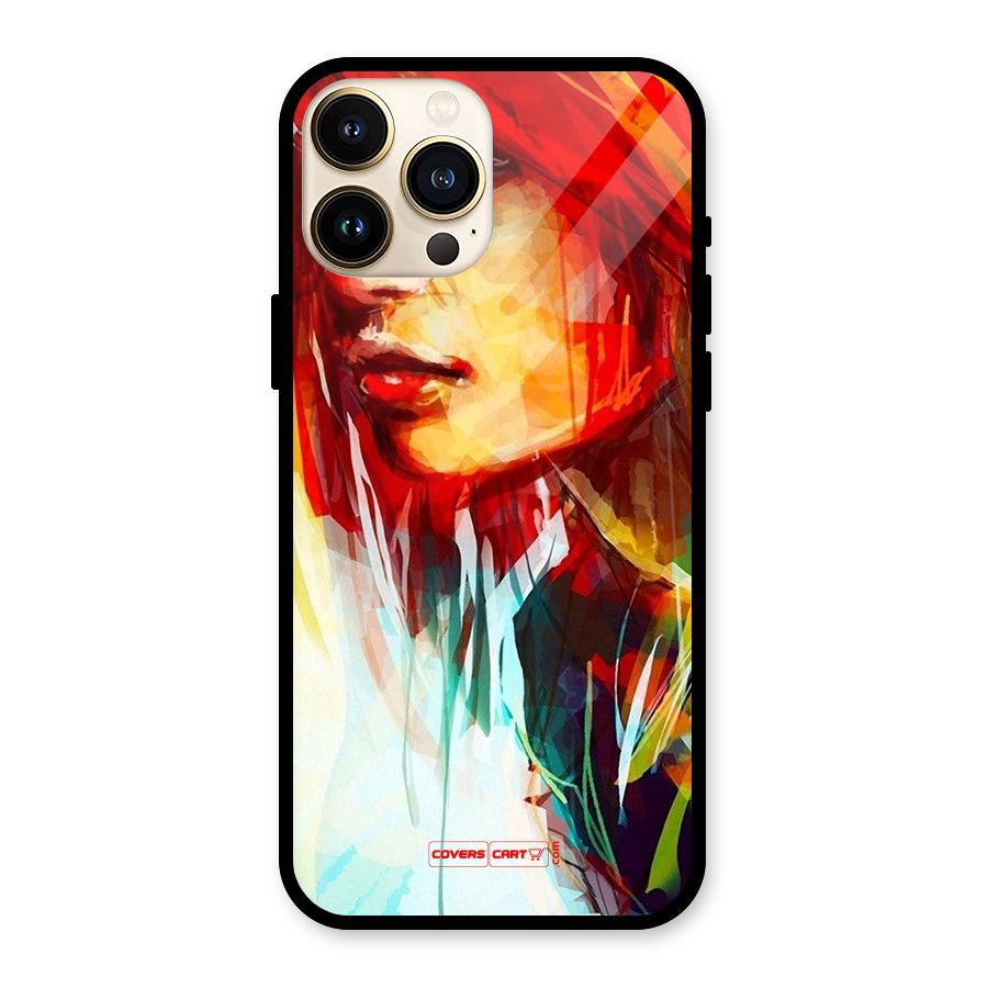 Painted Girl Glass Back Case for iPhone 13 Pro Max