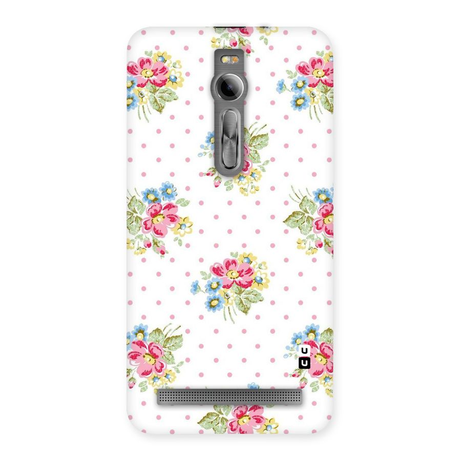 Painted Polka Floral Back Case for Asus Zenfone 2