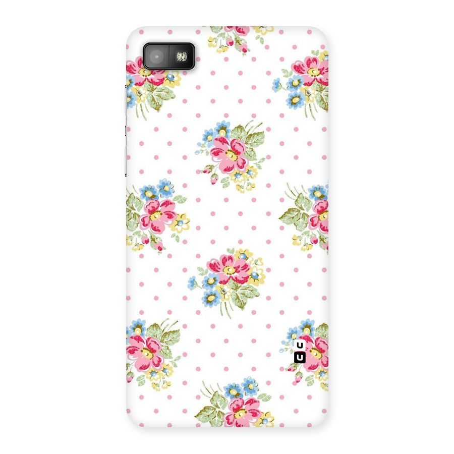 Painted Polka Floral Back Case for Blackberry Z10