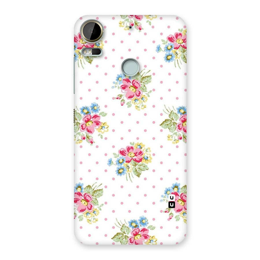 Painted Polka Floral Back Case for Desire 10 Pro