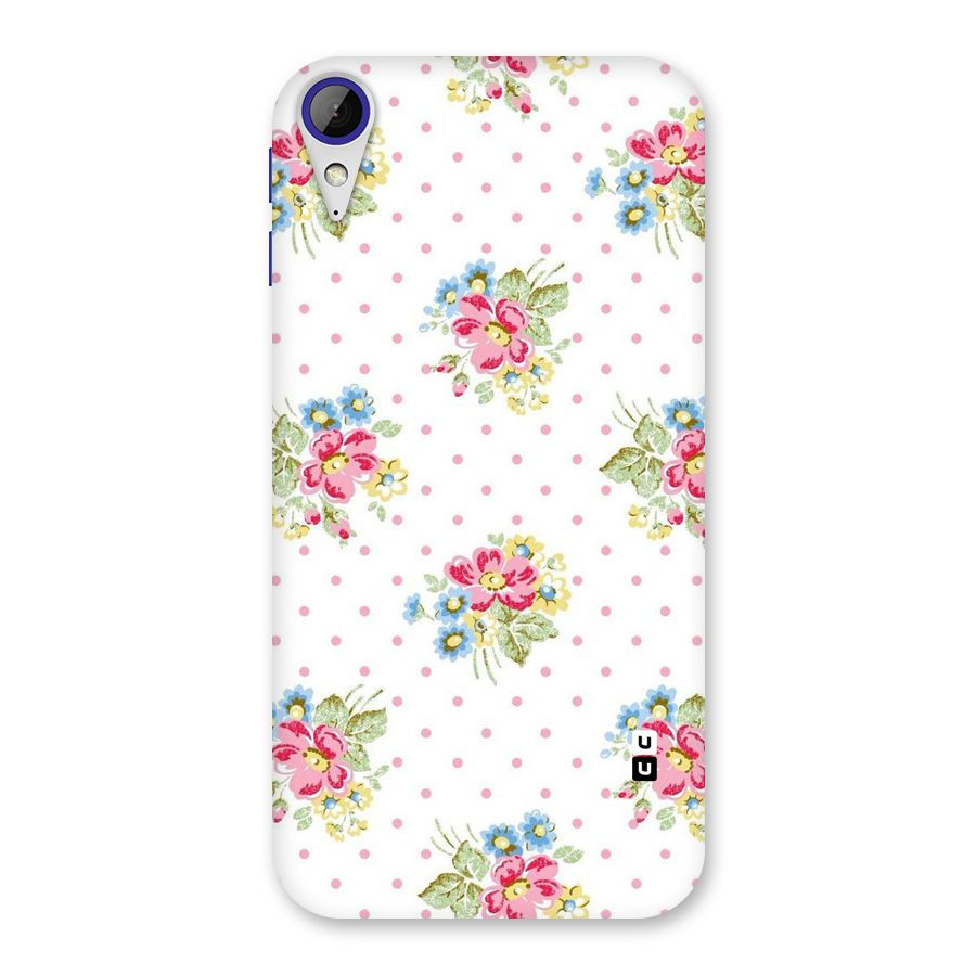 Painted Polka Floral Back Case for Desire 830