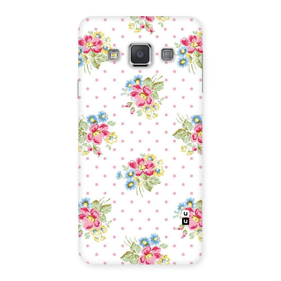 Painted Polka Floral Back Case for Galaxy A3