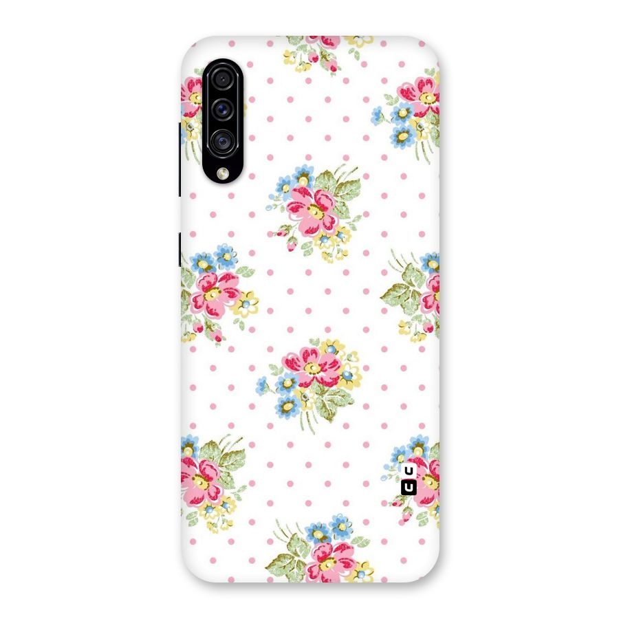 Painted Polka Floral Back Case for Galaxy A30s