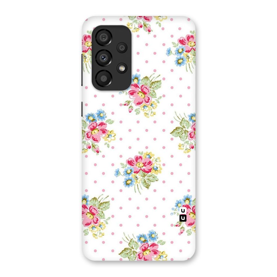 Painted Polka Floral Back Case for Galaxy A33 5G