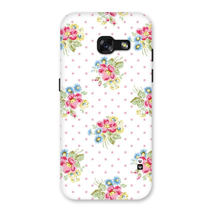 Painted Polka Floral Back Case for Galaxy A3 (2017)
