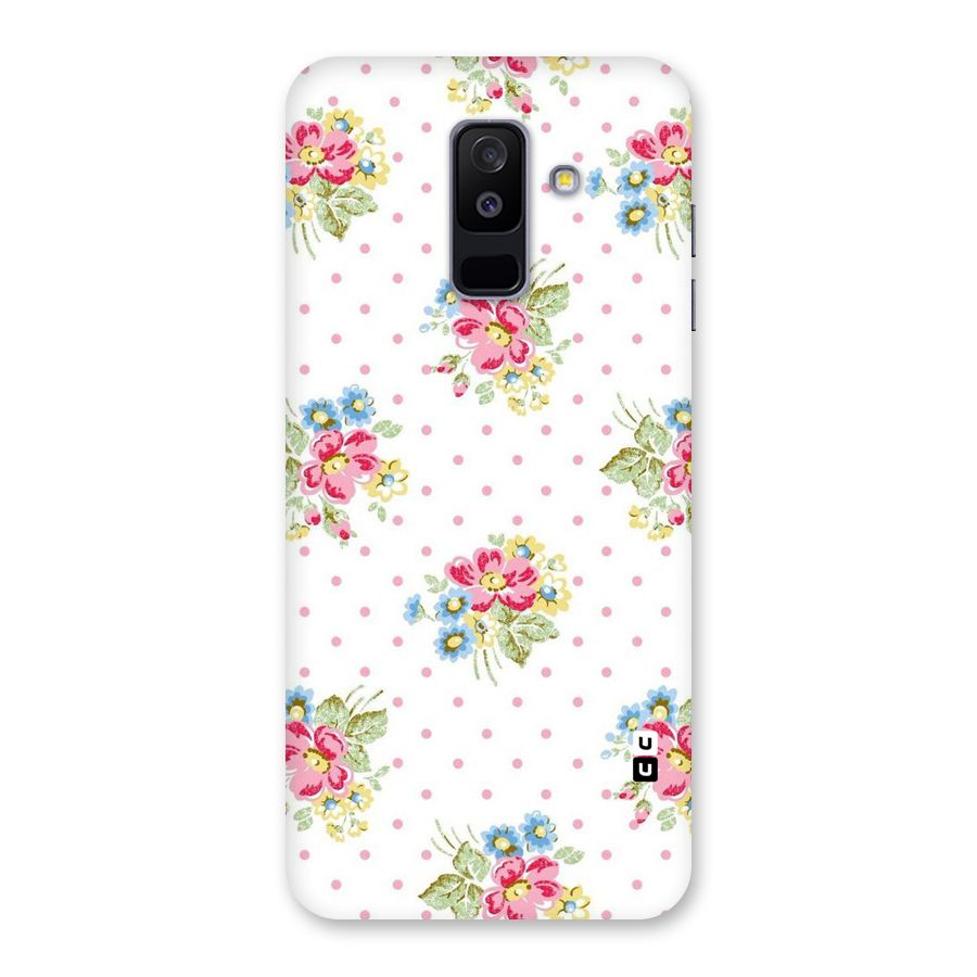 Painted Polka Floral Back Case for Galaxy A6 Plus