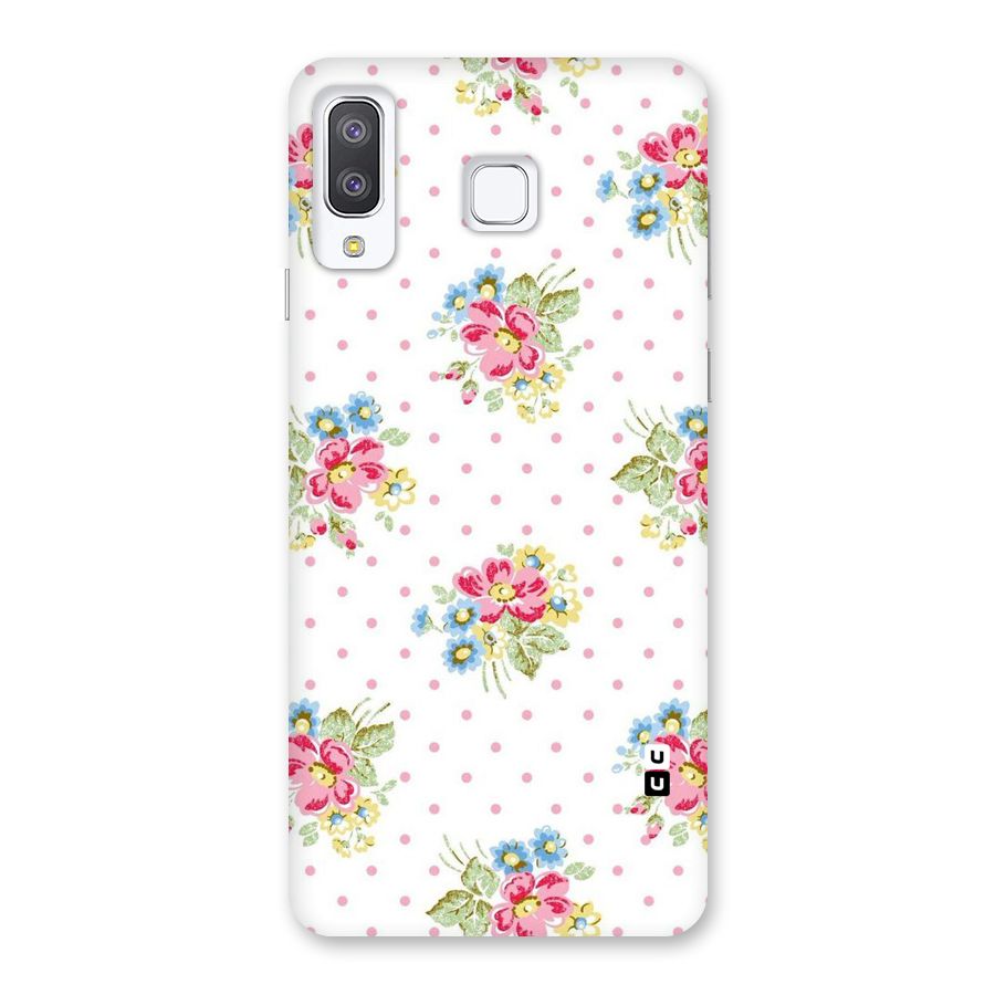 Painted Polka Floral Back Case for Galaxy A8 Star
