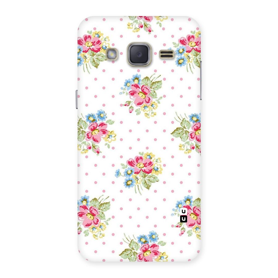 Painted Polka Floral Back Case for Galaxy J2