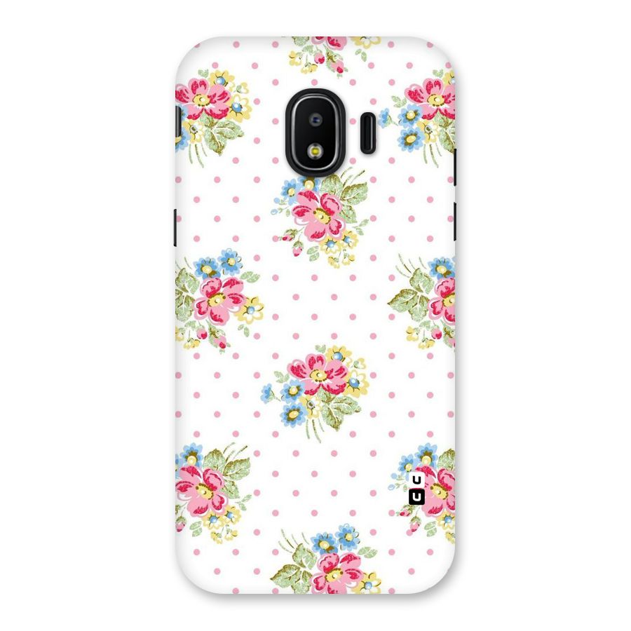 Painted Polka Floral Back Case for Galaxy J2 Pro 2018