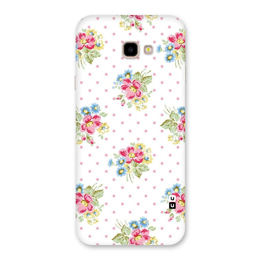 Painted Polka Floral Back Case for Galaxy J4 Plus