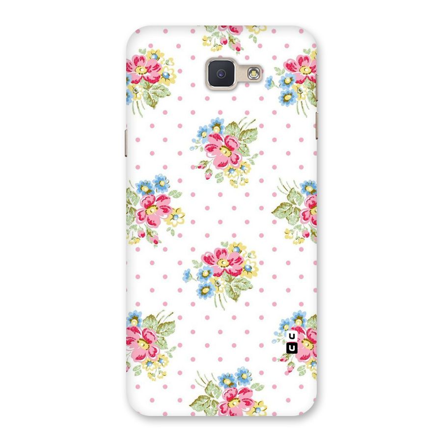 Painted Polka Floral Back Case for Galaxy J5 Prime