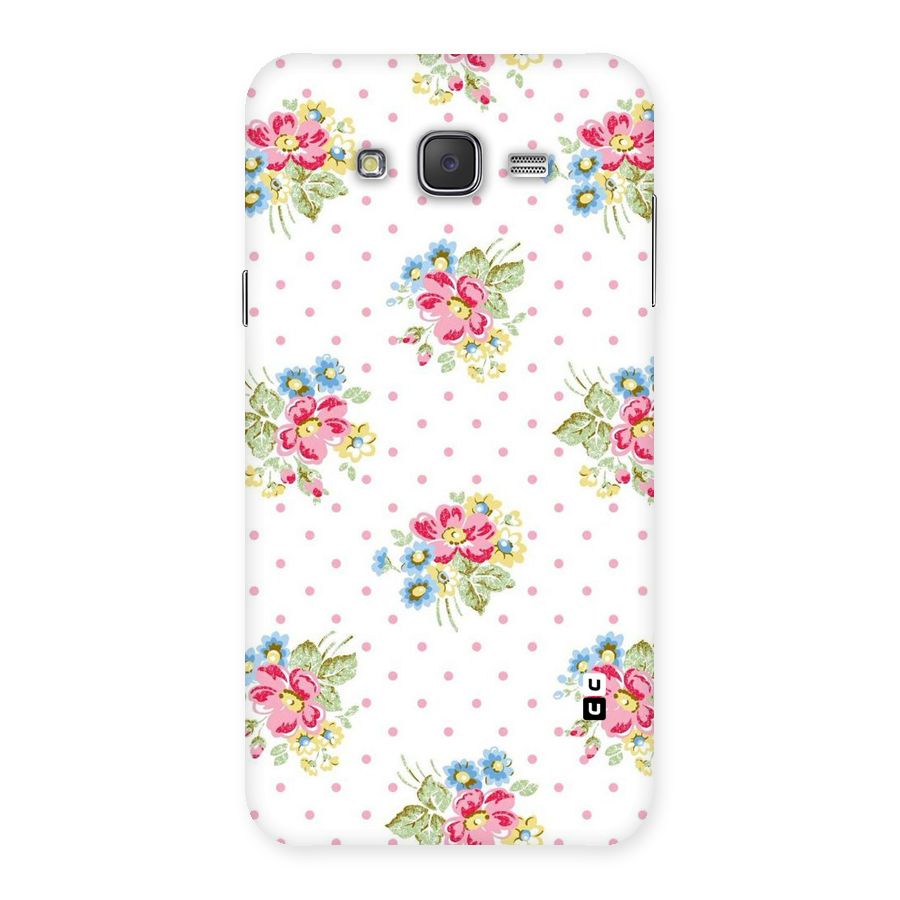 Painted Polka Floral Back Case for Galaxy J7