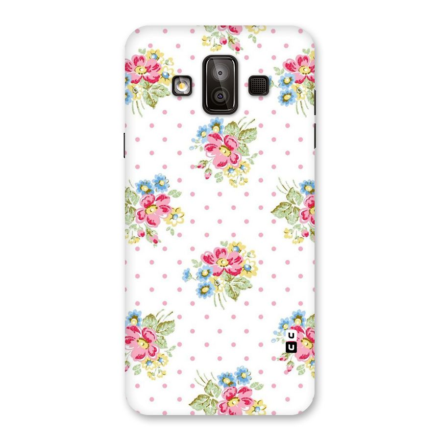 Painted Polka Floral Back Case for Galaxy J7 Duo