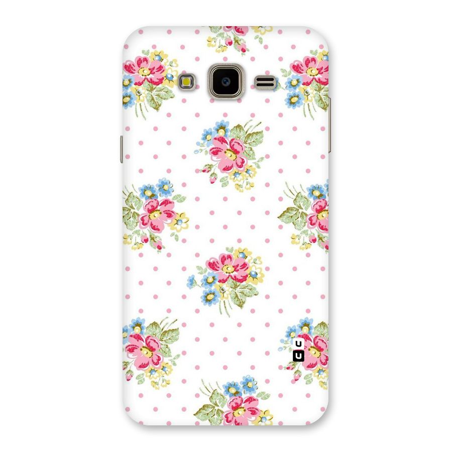 Painted Polka Floral Back Case for Galaxy J7 Nxt