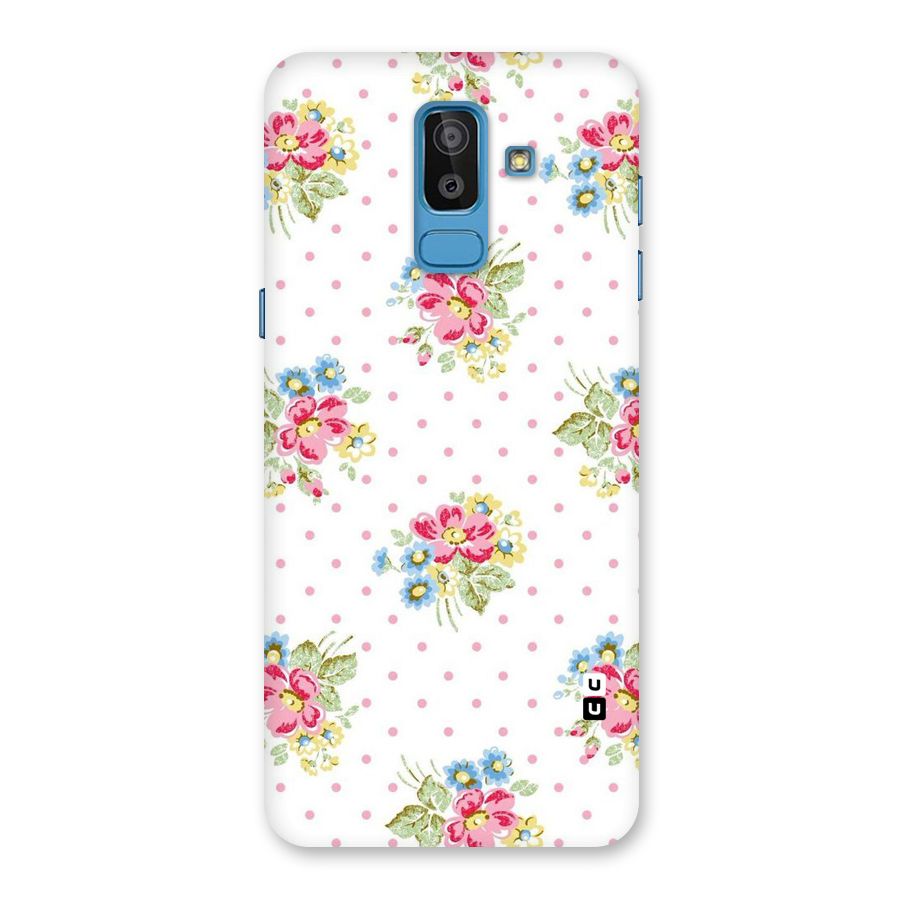 Painted Polka Floral Back Case for Galaxy J8