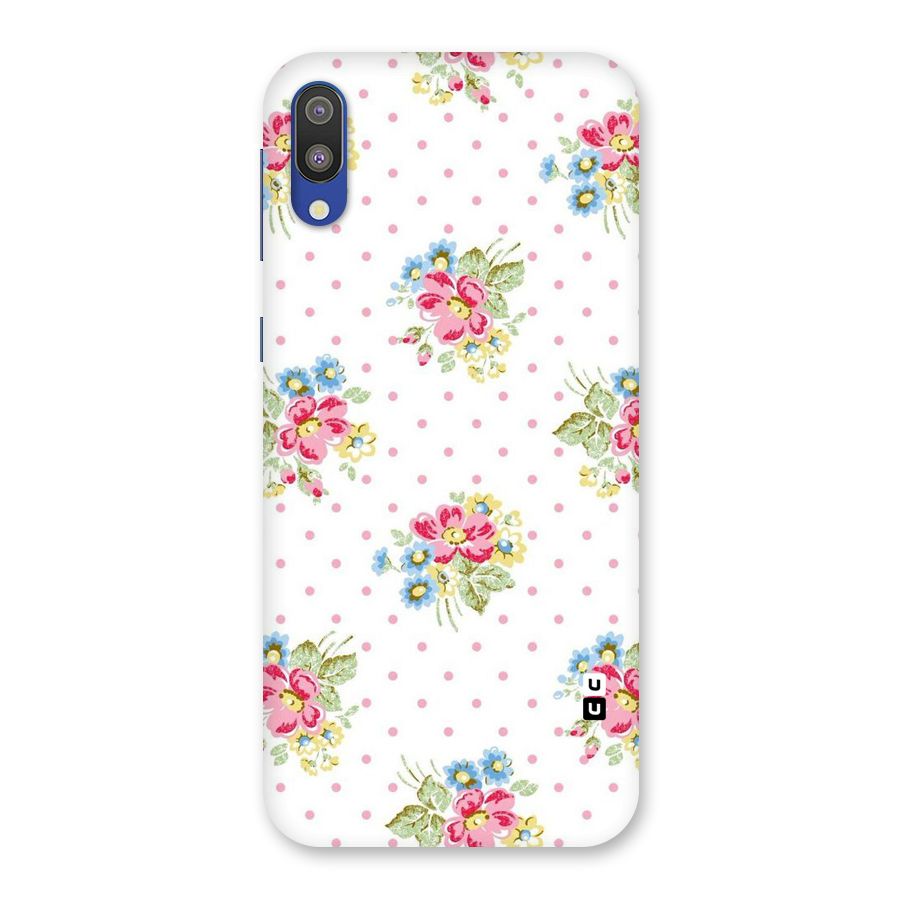 Painted Polka Floral Back Case for Galaxy M10