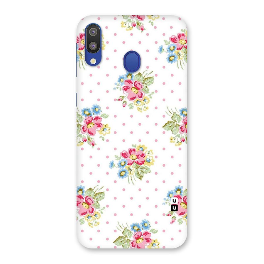 Painted Polka Floral Back Case for Galaxy M20