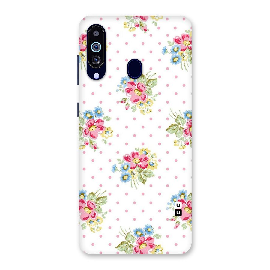 Painted Polka Floral Back Case for Galaxy M40