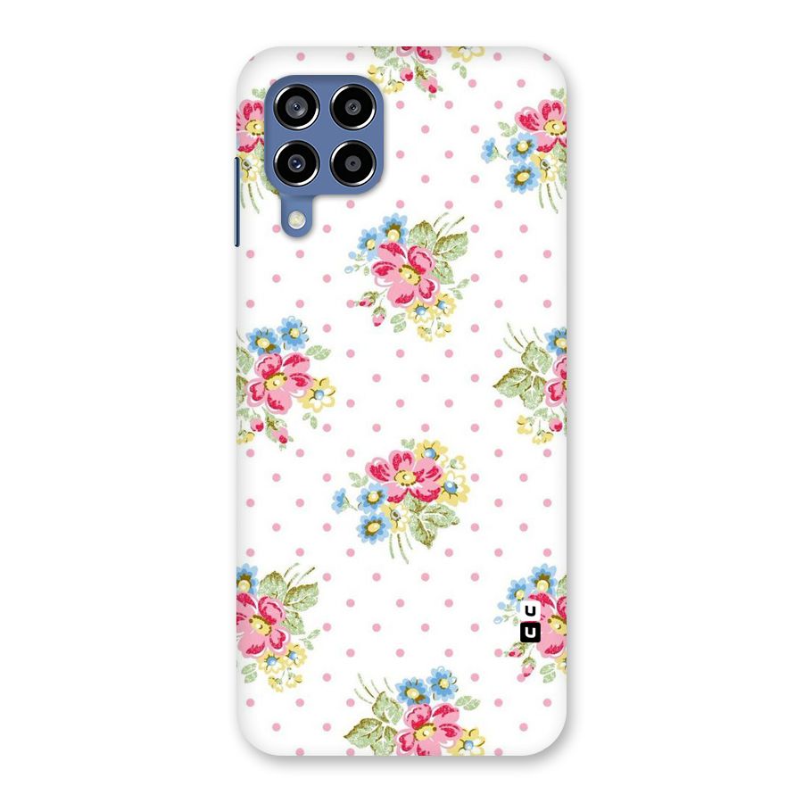Painted Polka Floral Back Case for Galaxy M53 5G