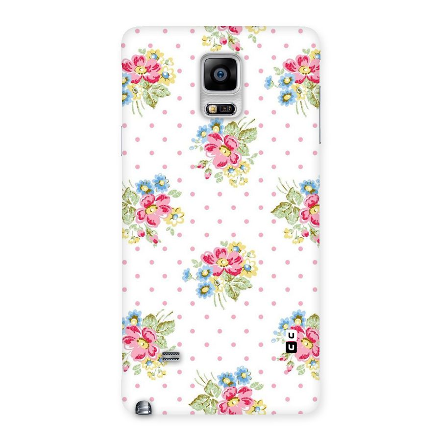 Painted Polka Floral Back Case for Galaxy Note 4