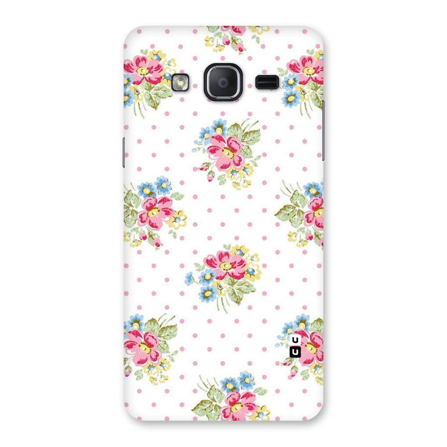 Painted Polka Floral Back Case for Galaxy On7 2015