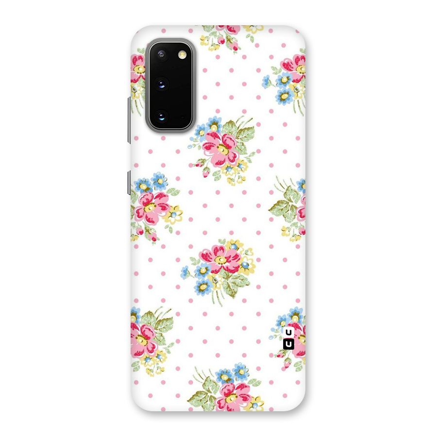 Painted Polka Floral Back Case for Galaxy S20