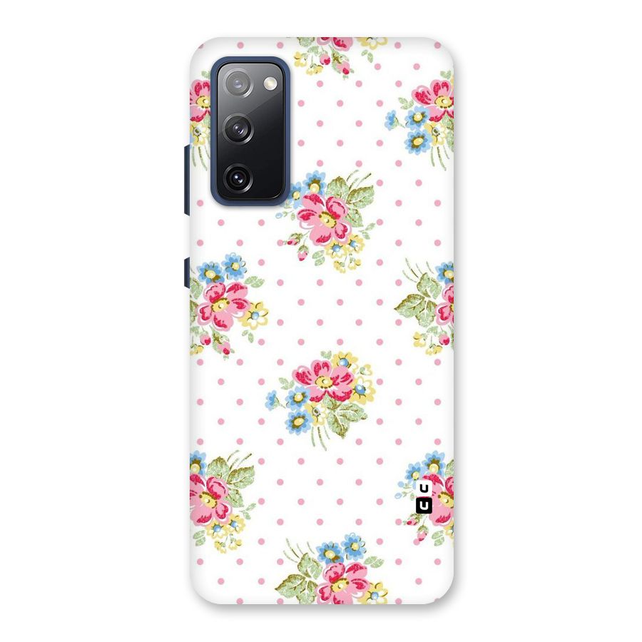 Painted Polka Floral Back Case for Galaxy S20 FE