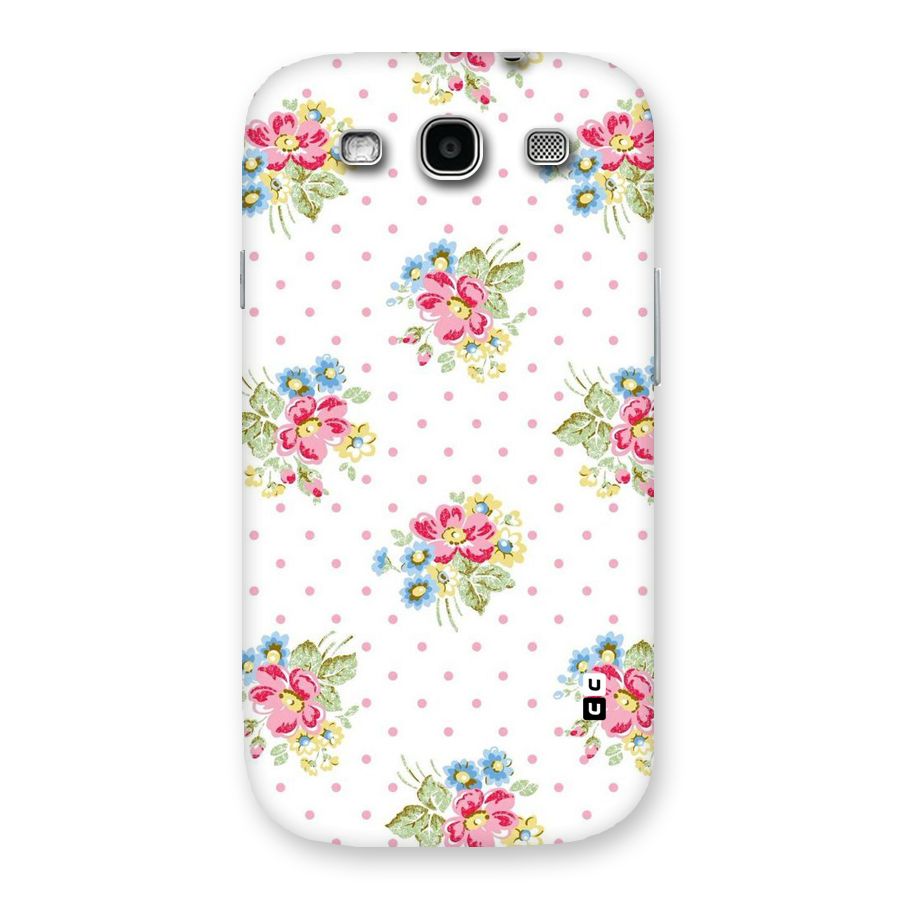 Painted Polka Floral Back Case for Galaxy S3