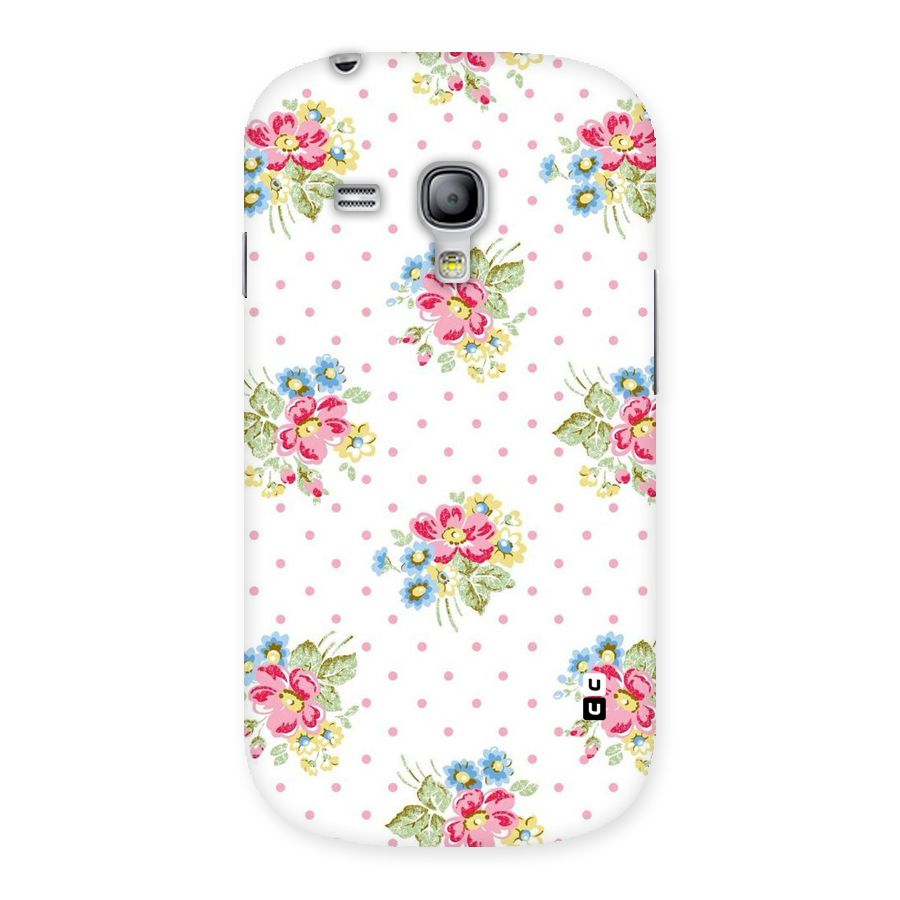 Painted Polka Floral Back Case for Galaxy S3 Mini