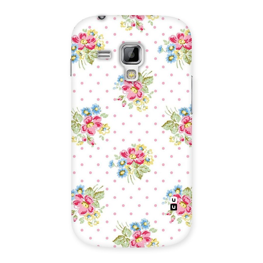 Painted Polka Floral Back Case for Galaxy S Duos