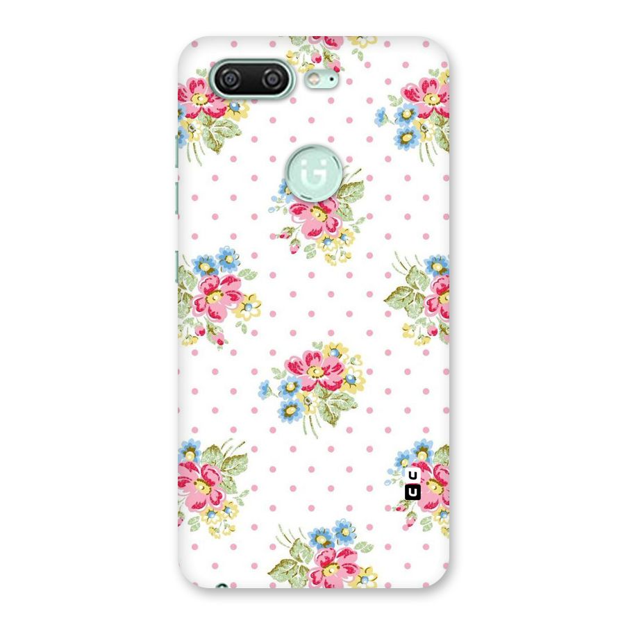 Painted Polka Floral Back Case for Gionee S10