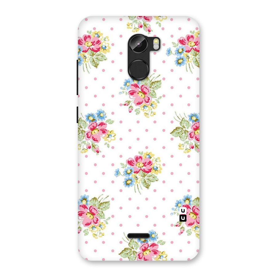 Painted Polka Floral Back Case for Gionee X1