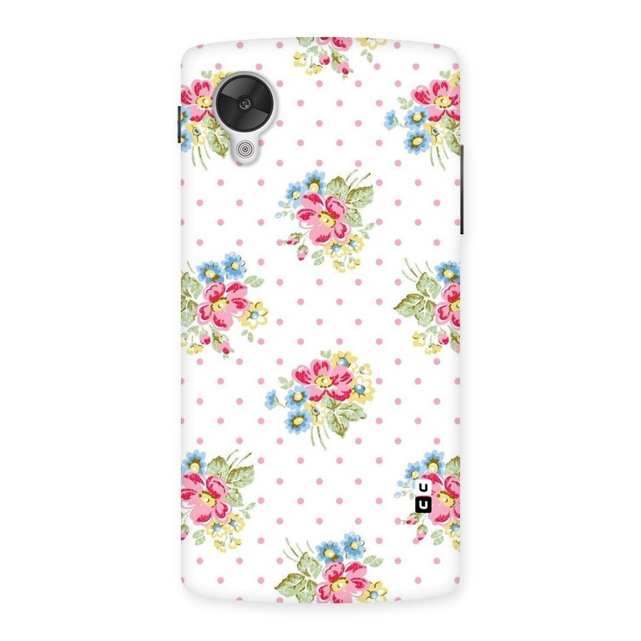 Painted Polka Floral Back Case for Google Nexsus 5