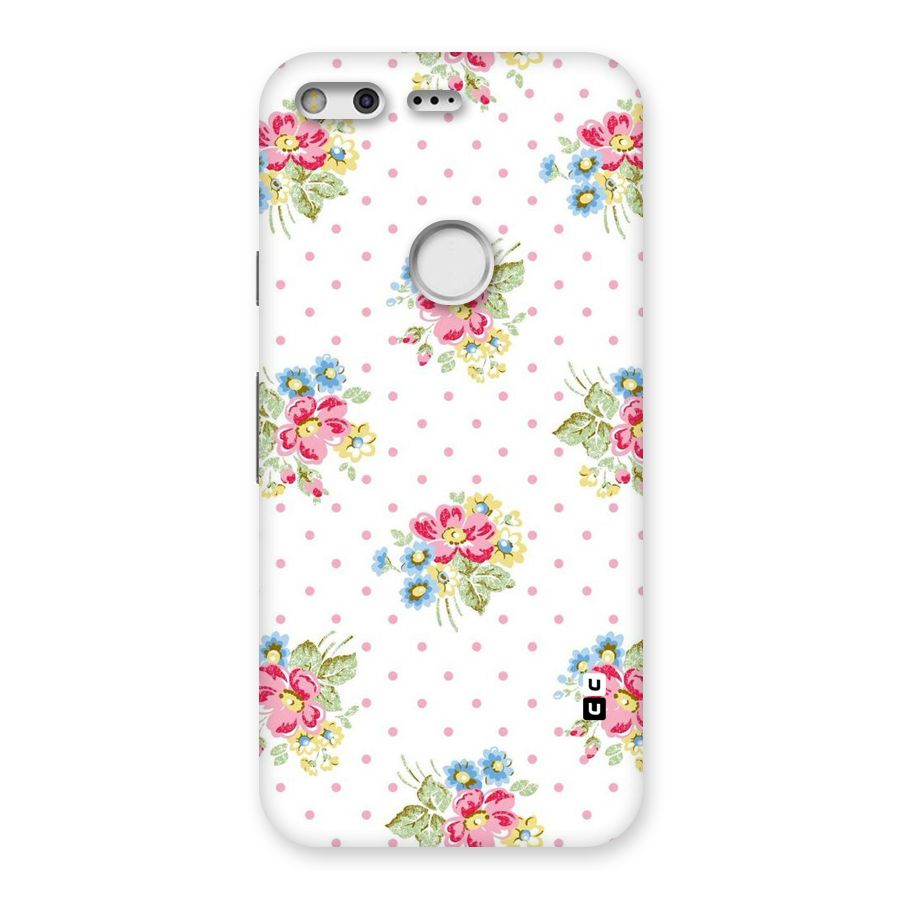 Painted Polka Floral Back Case for Google Pixel
